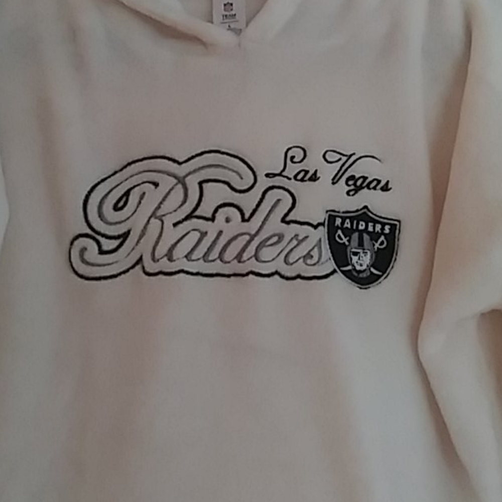 Las Vegas Raiders Fleece Hoodie New Creme large
